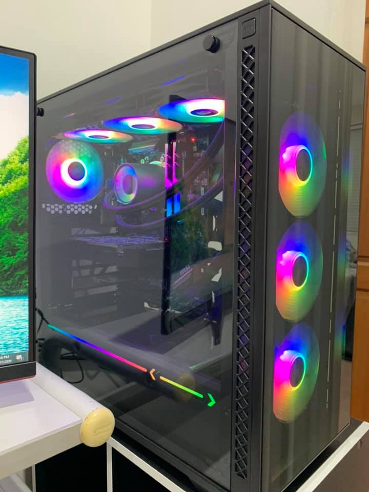 RGB gaming PC — full tower build