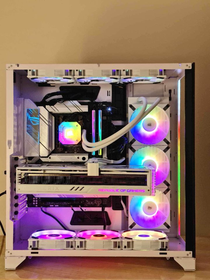 Workstation build with tidy cable management