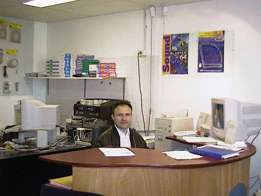 Senad at the workshop desk